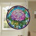 Hydrangea Stained Glass Effect Suncatcher